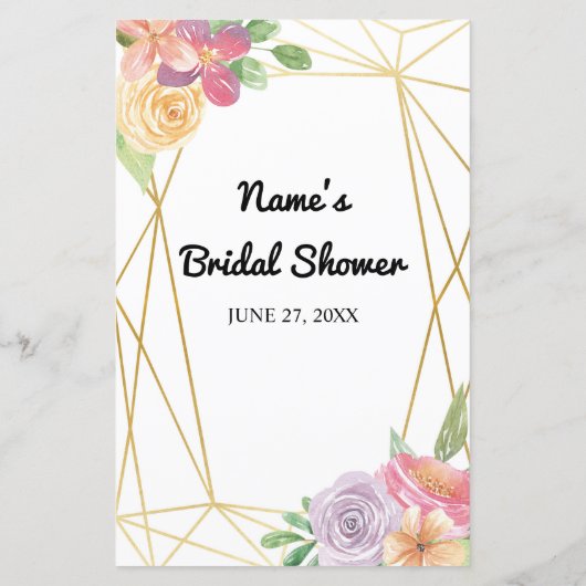 Brautparty Games Guess of Emoji Game Floral (Rückseite)