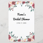 Brautparty Games Guess of Emoji Game Floral (Rückseite)