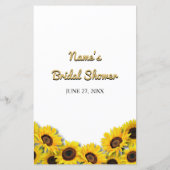 Brautparty Games Guess of the Emoji Game Sunflower (Rückseite)