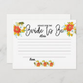 Brautparty Games mit Brito Be Advice Cards Einladung (Vorne/Hinten)