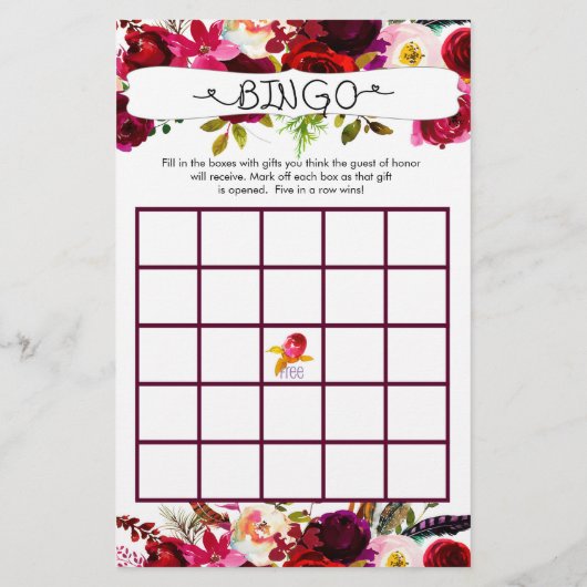 Brautparty Games purpurpurs / bingo, bordeauxrot (Rückseite)