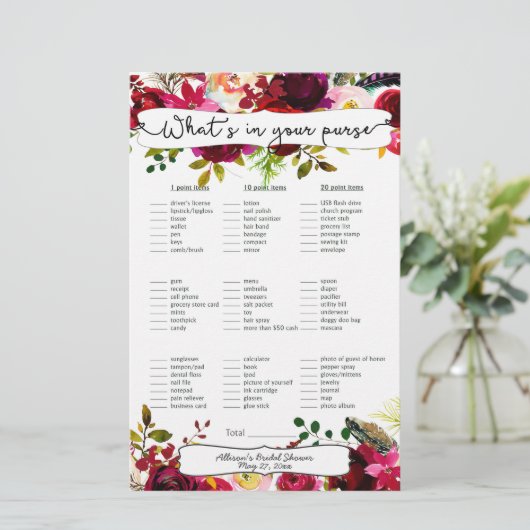 Brautparty Games purpurpurs / bingo, bordeauxrot (Stehend Vorderseite)