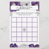 Brautparty Games Pursuit / Bingo, lila Flyer (Hinten)