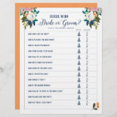 Brautparty Games raten, wer Bridge oder Game ist (Vorne/Hinten)