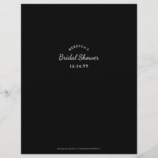 Brautparty Games raten, wer Bridge oder Game ist (Rückseite)