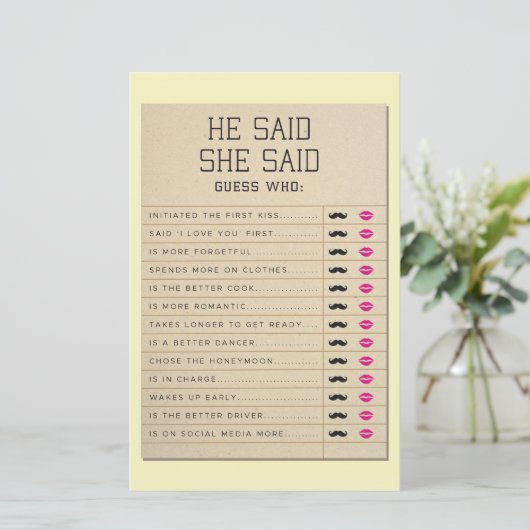 Brautparty Games, sagte er, sie habe Bibliothek Ka (Stehend Vorderseite)