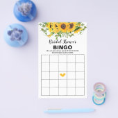 Brautparty Games Sunflowers Bingo Card Flyer (Einzeln)