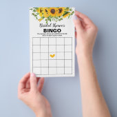 Brautparty Games Sunflowers Bingo Card Flyer (Handgriff)