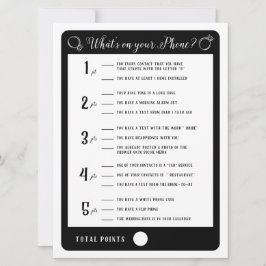 Brautparty Games Was ist auf Ihrem Handy Game? Einladung