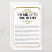 Brautparty Games wie gut kennen Sie Art Deco (Vorne/Hinten)