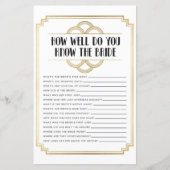 Brautparty Games wie gut kennen Sie Art Deco (Vorderseite)