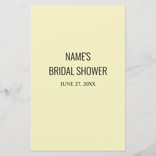 Brautparty Games wie gut kennen Sie die Braut (Rückseite)