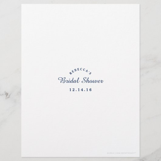 Brautparty Games wie gut kennen Sie die Braut (Rückseite)