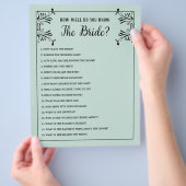 Brautparty Games wie gut kennen Sie die Braut Flyer (Hand)