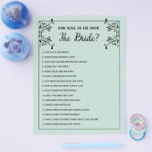Brautparty Games wie gut kennen Sie die Braut Flyer (Einzeln)