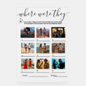 Brautparty Games WO SIE WAREN Acrylschild (Vorderseite)