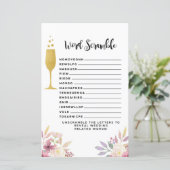 Brautparty Games Word Scramble Game Champagne (Stehend Vorderseite)