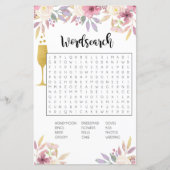 Brautparty Games Word Search Game Champagne (Vorderseite)