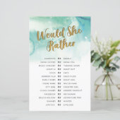 Brautparty Games würden sie eher Gold spielen (Stehend Vorderseite)