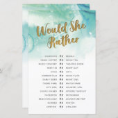 Brautparty Games würden sie eher Gold spielen (Vorne/Hinten)