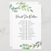 Brautparty Games würden sie eher grün machen (Vorne/Hinten)