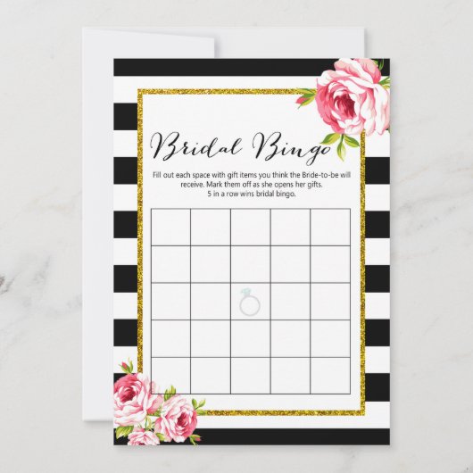 Brautparty Games x2 - Ratschläge | Bingo Einladung (Rückseite)