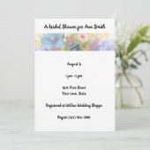 Brautparty, Garten, Blume, Einladung (Stehend Vorderseite)