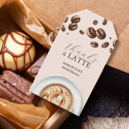 Brautparty Gefälts Tags Danke an eine Latte Geschenkanhänger