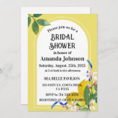 Brautparty Gelb und Weiß Einladung (Vorne/Hinten)