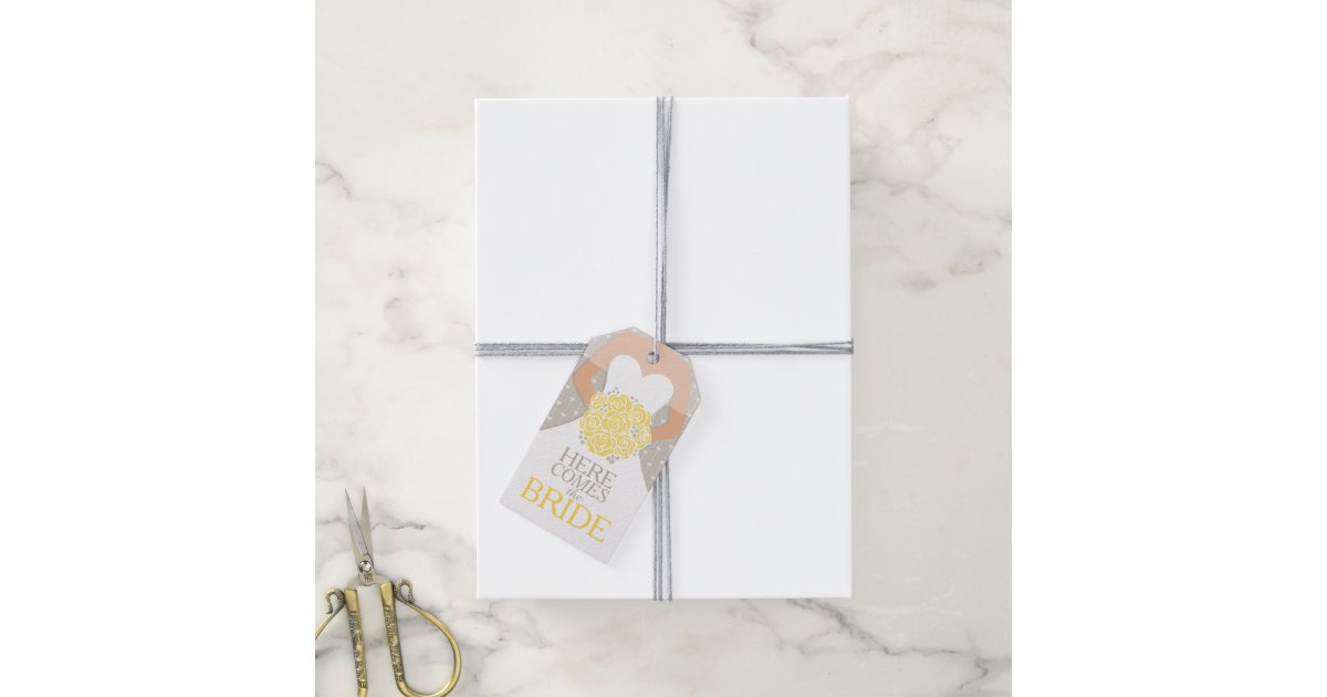 Brautparty Gelbe Probe Hochzeitsgeschenk Geschenkanhänger | Zazzle.De