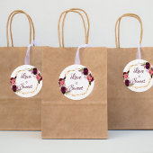 Brautparty geometrische bordeauxrote Liebe ist Swe Geschenkanhänger