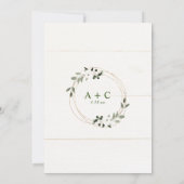 Brautparty Geometrische Grünanlagen Wasserfarben Einladung (Rückseite)