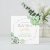 Brautparty geometrischer Rahmen Einladung (Stehend Vorderseite)