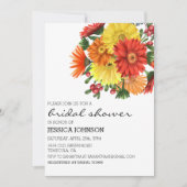 Brautparty Gerbera Daisy Floral Einladung (Vorderseite)