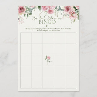 Brautparty-Geschenk-Bingo-Spiel | Blume Einladung