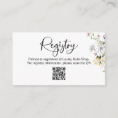 Brautparty Geschenk Registrierung QR Karte Beilage (Vorderseite)