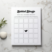 Brautparty-Geschenke-Bingo-Spiel