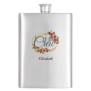 Brautparty-Geschenke, I Do Crew, Sonnenblumen, Ros Flachmann