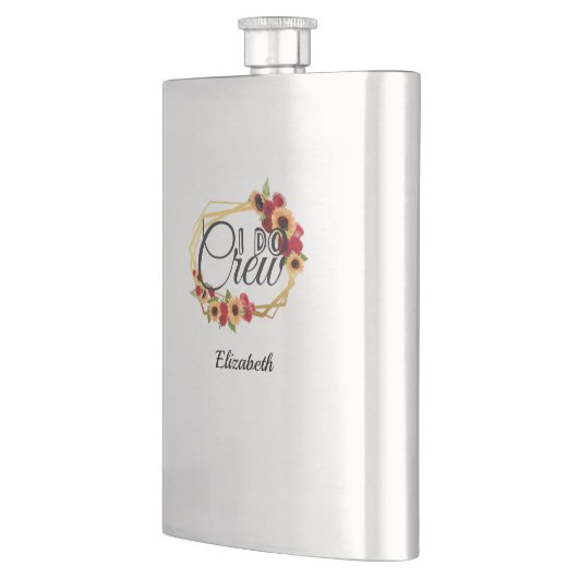 Brautparty Geschenke, ich mache Crew, Sonnenblumen Flachmann (Links)