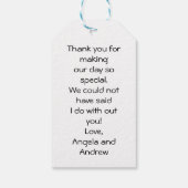 Brautparty Geschenke, ich mache Crew, Sonnenblumen Geschenkanhänger (Rückseite)