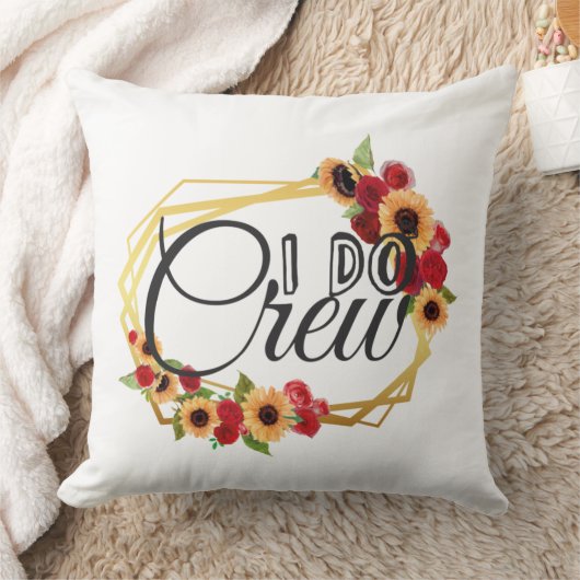 Brautparty Geschenke, ich mache Crew, Sonnenblumen Kissen (Decke)