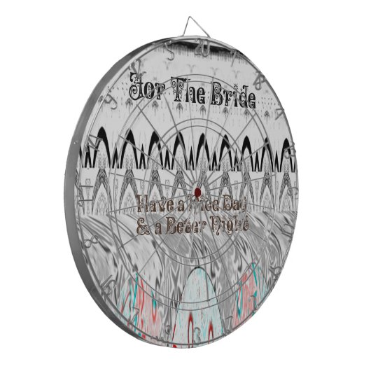 Brautparty Geschenke Kunst drucken Dartscheibe (Vorderseite Links)