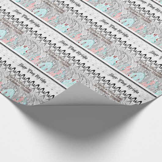 Brautparty Geschenke Kunst drucken Geschenkpapier (Ecke)