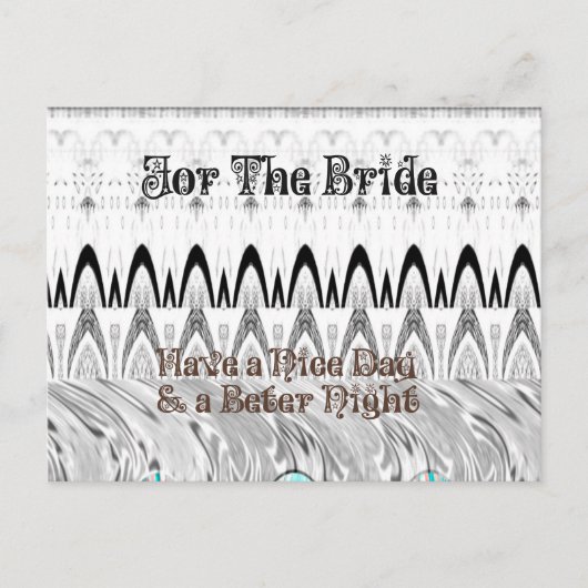 Brautparty Geschenke Kunst drucken Postkarte (Vorderseite)