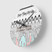 Brautparty Geschenke Kunst drucken Runde Wanduhr (Winkel)