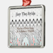Brautparty Geschenke Kunst drucken Silbernes Ornament (Links)