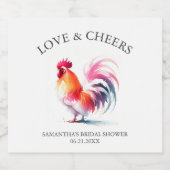 Brautparty-Geschenke von Rooster Schaumweinetikett (Einzelnes Label)