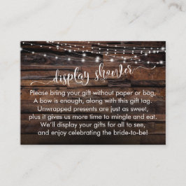 Brautparty-Geschenkkarte anzeigen Begleitkarte