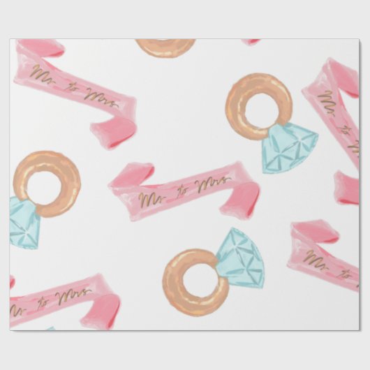 Brautparty Geschenkpapier (Flach)