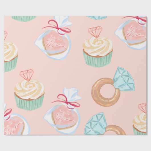 Brautparty Geschenkpapier (Flach)